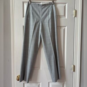 Y2K Talbots grey plaid trousers high waisted officecore straight leg size 6/8
